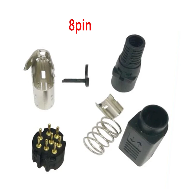 1set Mini DIN 3P 4P 5P 6P 7P 8P 9 Pin Stecker Adapter Montieren geschweißt Typ LOCK DIN Selbst-locking Montage Stecker 3pin 8pin – Detail 8