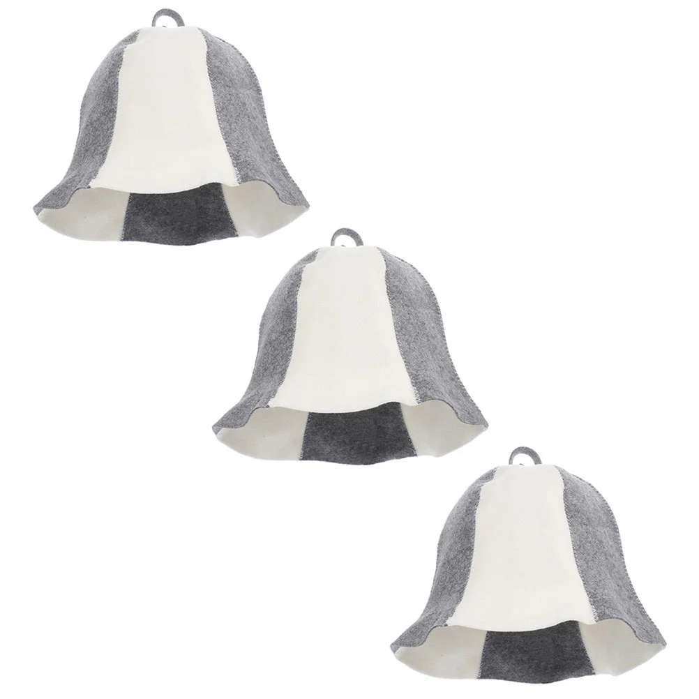 

3 Pcs Felt Hats for Women Sauna Bath Shower Bathing Hair Scarf Unisex Women's Miss
