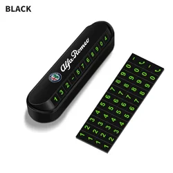 Universal Car License Plate Temporary Stop Phone Number Display (For Alfa Romeo - Black)