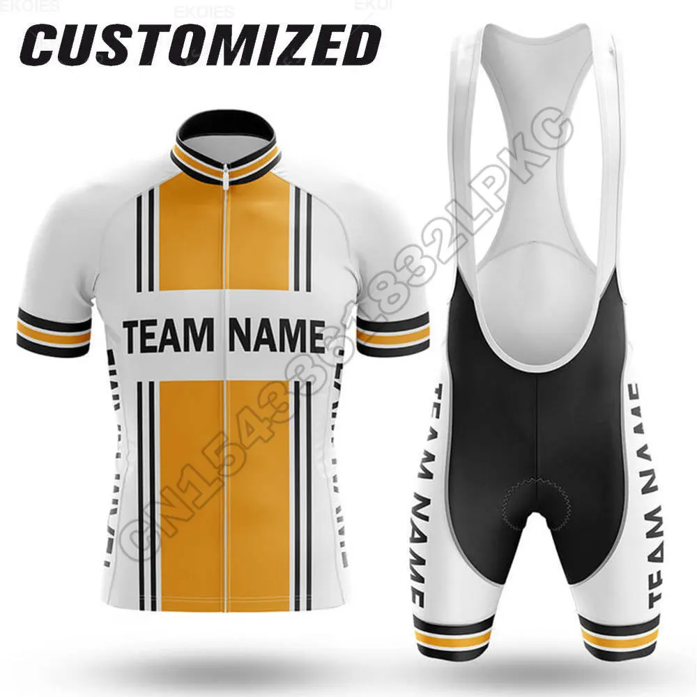 Men Team Cycling Jersey Set Summer Racing Road Bike MTB Clothing Customize Maillot Ciclismo Hombre DIY Design