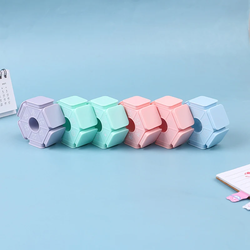 Self Ink Stamps Six-Side Seal Stamp Kids Educational Stamper Early Education Teachers' Teaching Children's Pinyin Revised