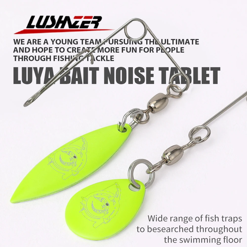 LUSHAZER Swivel Spoon Bait for Fishing, Stainless Steel Sheet