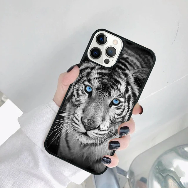 White Tiger Pattern Phone Case Cover