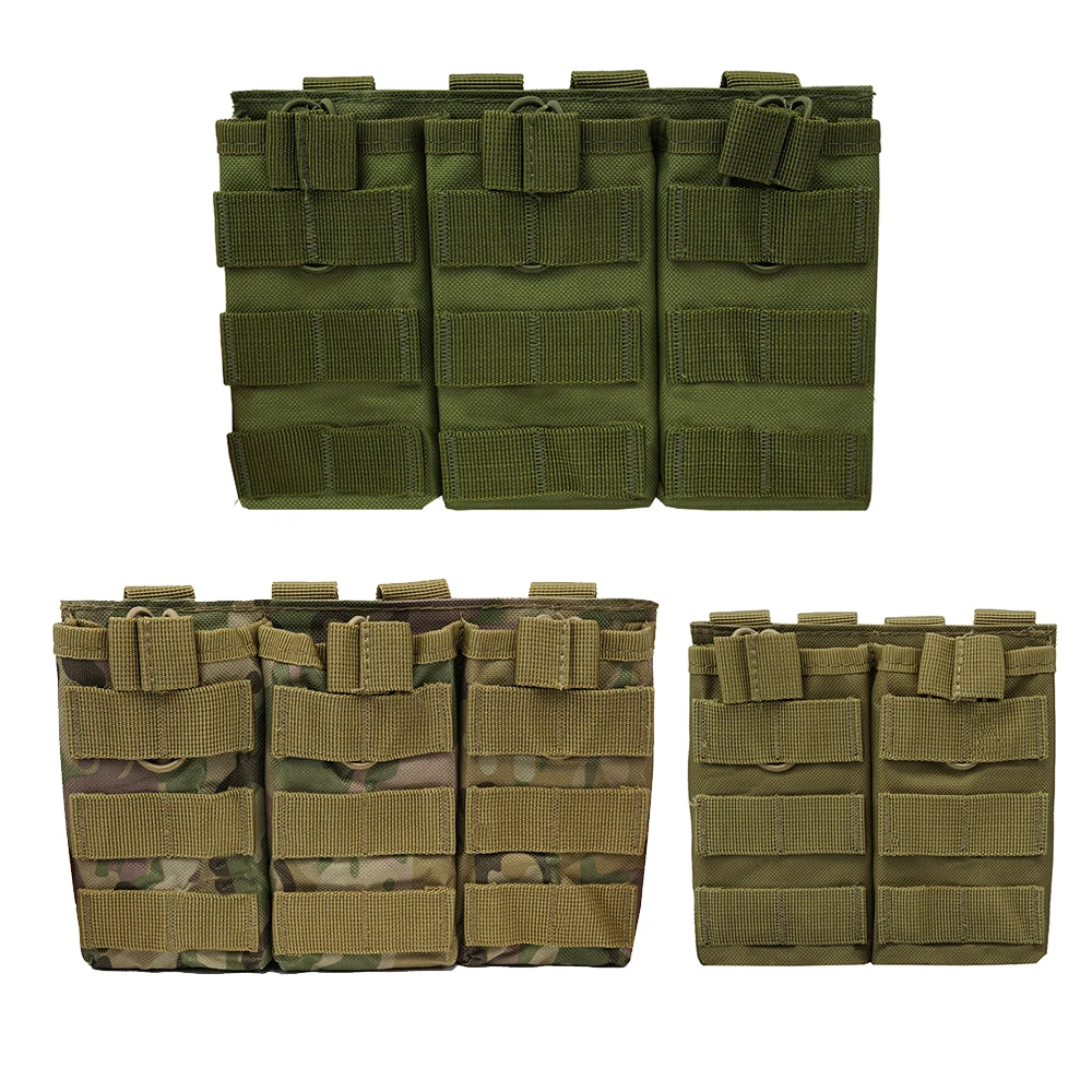 Magazine Pouch Ammo Pouch Airsoft Accessory Molle Pouch Dump Pouch Ammunition Bag 1000D Tactical Double/Triple/Quadruple Mag Pouch Ak 7.62/5.56mm M4 Ar Rifle Hunting