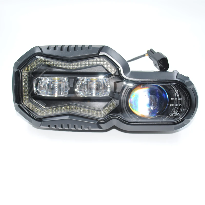 

New ODM LED Lights Lens Wider Lighting Motorcycle Head Light 120W Headlight for F650GS F700GS F800GS F800GS Adventure