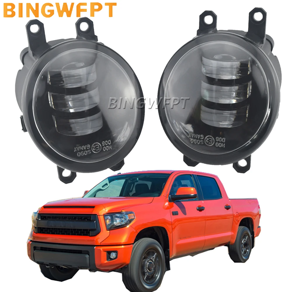 2pcs For Toyota Tundra 2014 2015 2016 Car Front Bumper Fog Lights Led