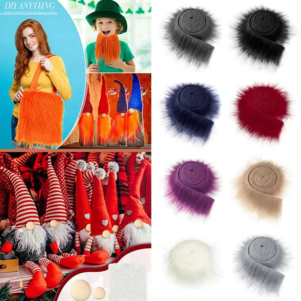 Luxurious Handmade Plush Fur Ribbon Trim Fabric Roll