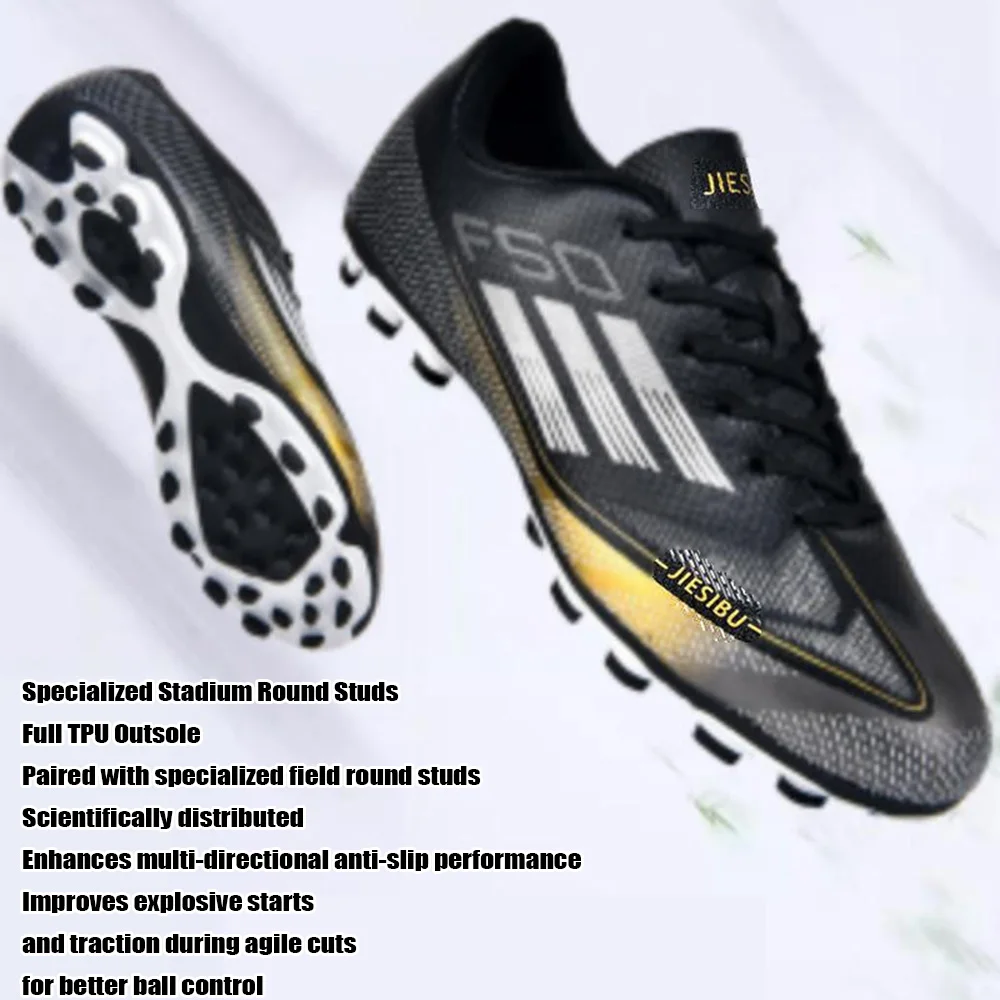 Multi-Color Non-Slip Soccer Shoes with TPU Round Studs for Indoor & Outdoor Training