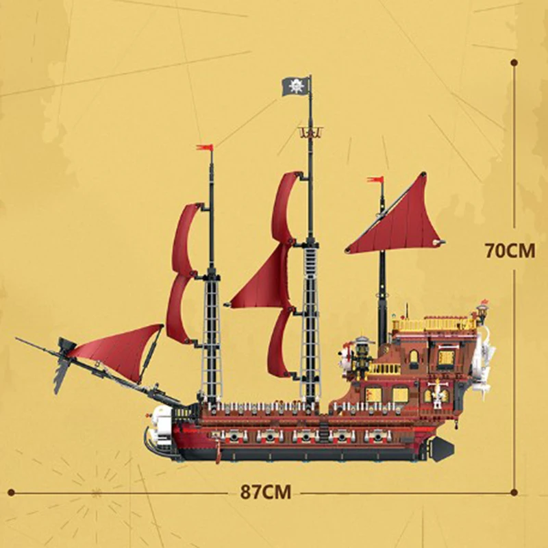 JMBricklayer – Bateau Pirate Fantôme 3653 Pièces – Maquette MOC Mystérieuse – Cadeau Pour Ados Et Adultes Dès 14 Ans