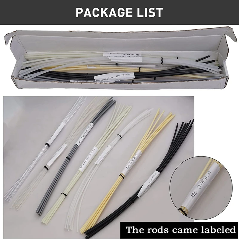 Plastic Welding Rods, 7 Types ABS PP PU PE PA PC TPO 13 Inch Plastic Welder Rod For Car Bumper Kayak 6