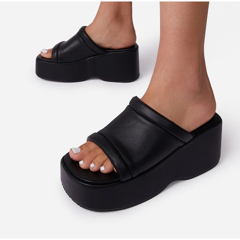 open toe platform sandals