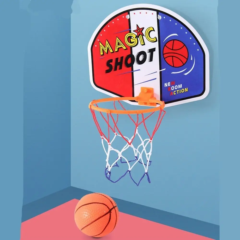 Mini tablero de baloncesto montado en la pared para la familia, juego de juguetes para niños, aro de baloncesto, juguete para jugar en interiores, regalo para niños