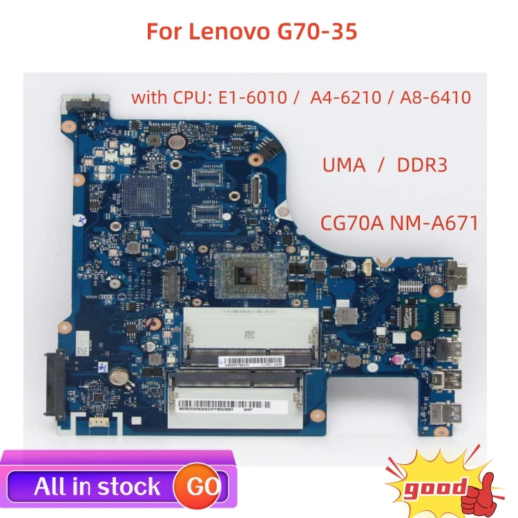 Lenovo Ideapad Flex 15 Carte Mère Avec AMD A6-6310, 5B20G16329