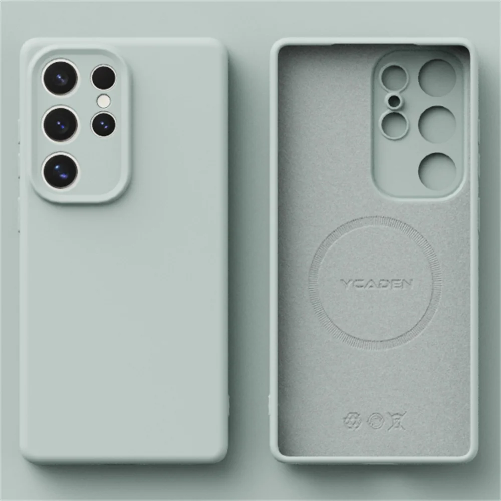 Soft Liquid Silicone Shockproof Case with Magnetic Wireless Charging Compatibility - Solid Protection Cover