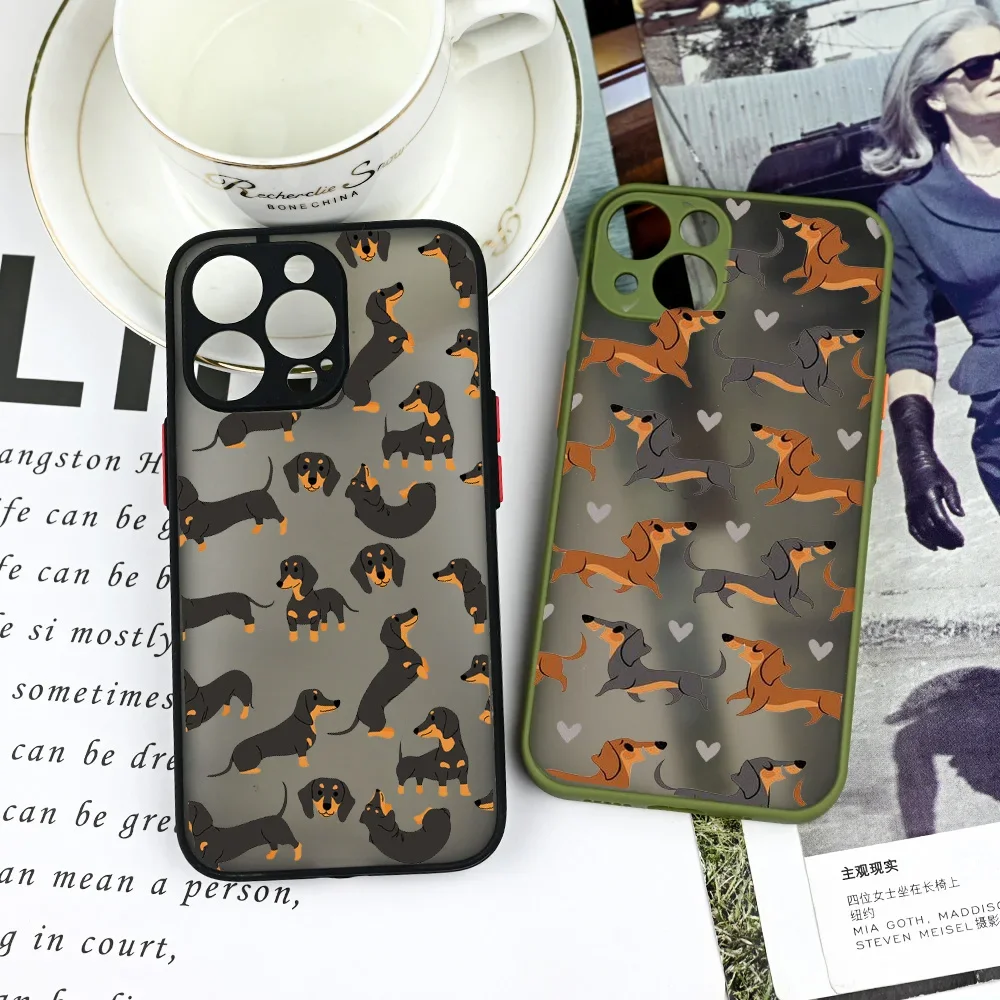 Cute Dachshund Bulldog Phone Case for iPhone 17 16 12 13 14