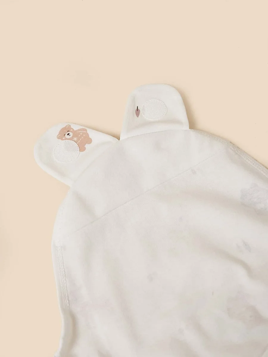 1 coperta per neonati in puro cotone con stampa di cartoni animati, morbida e confortevole, coperta per neonati - immagine 3