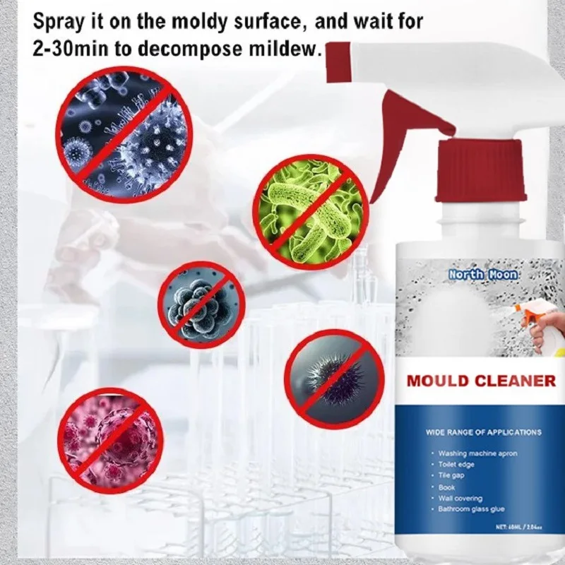 Wall Mildew Remover Mildew Stain Remover Spray Active Mould Removal Foam Spray Long-lasting Effect Wall Mold