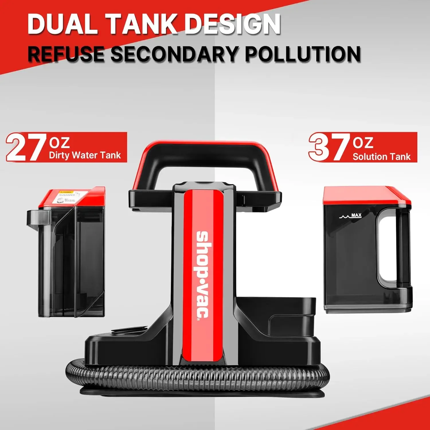 Portable Carpet and Upholstery Cleaner Machine, Powerful Spot Cleaner for Pet Stains, Sofa, Rug, Mattress, Curtain and 3