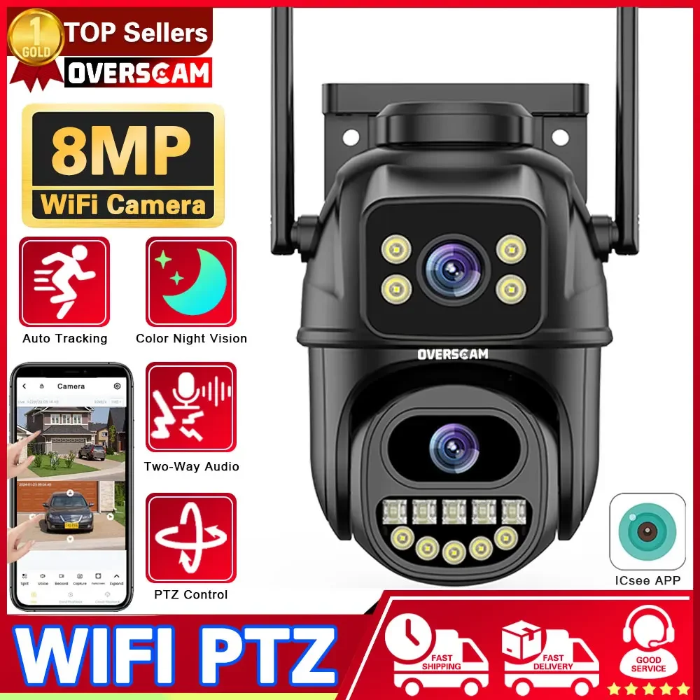 

Камера видеонаблюдения ICSEE HD, 8 Мп, PTZ, Wi-Fi, 4K