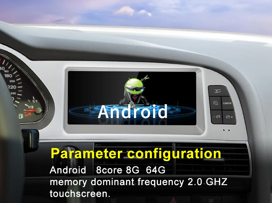 New Car Multimedia Wireless Android AUTO CarPlay 8.8inch Screen For AUDI A6 C6 2