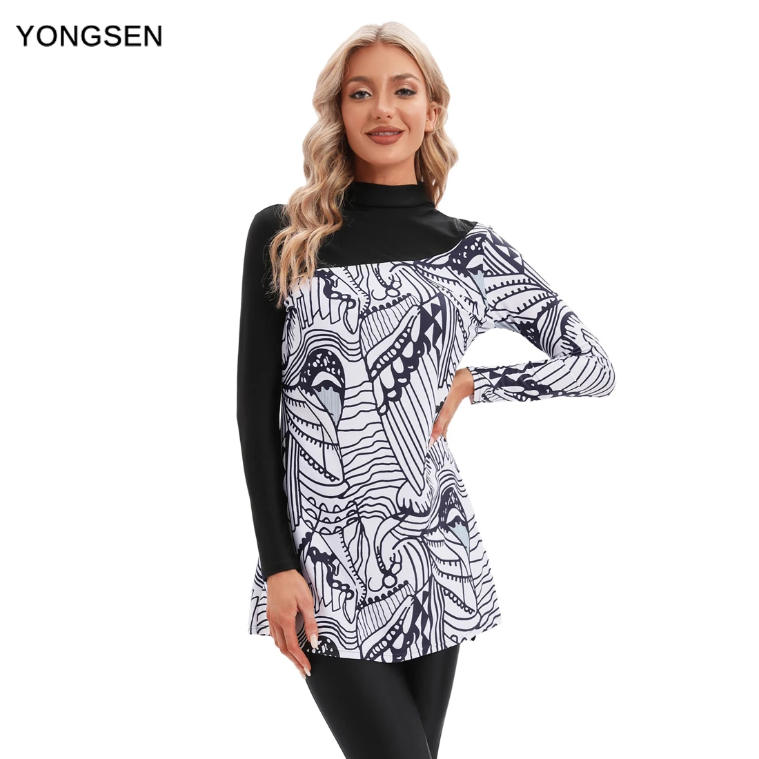 Donne Modesto Costume Da Bagno Musulmano Burkini Costumi Da Bagno Islamico Manica Lunga Burkini Copertura Completa Hijab Top Pantaloni Costume Da Bagn