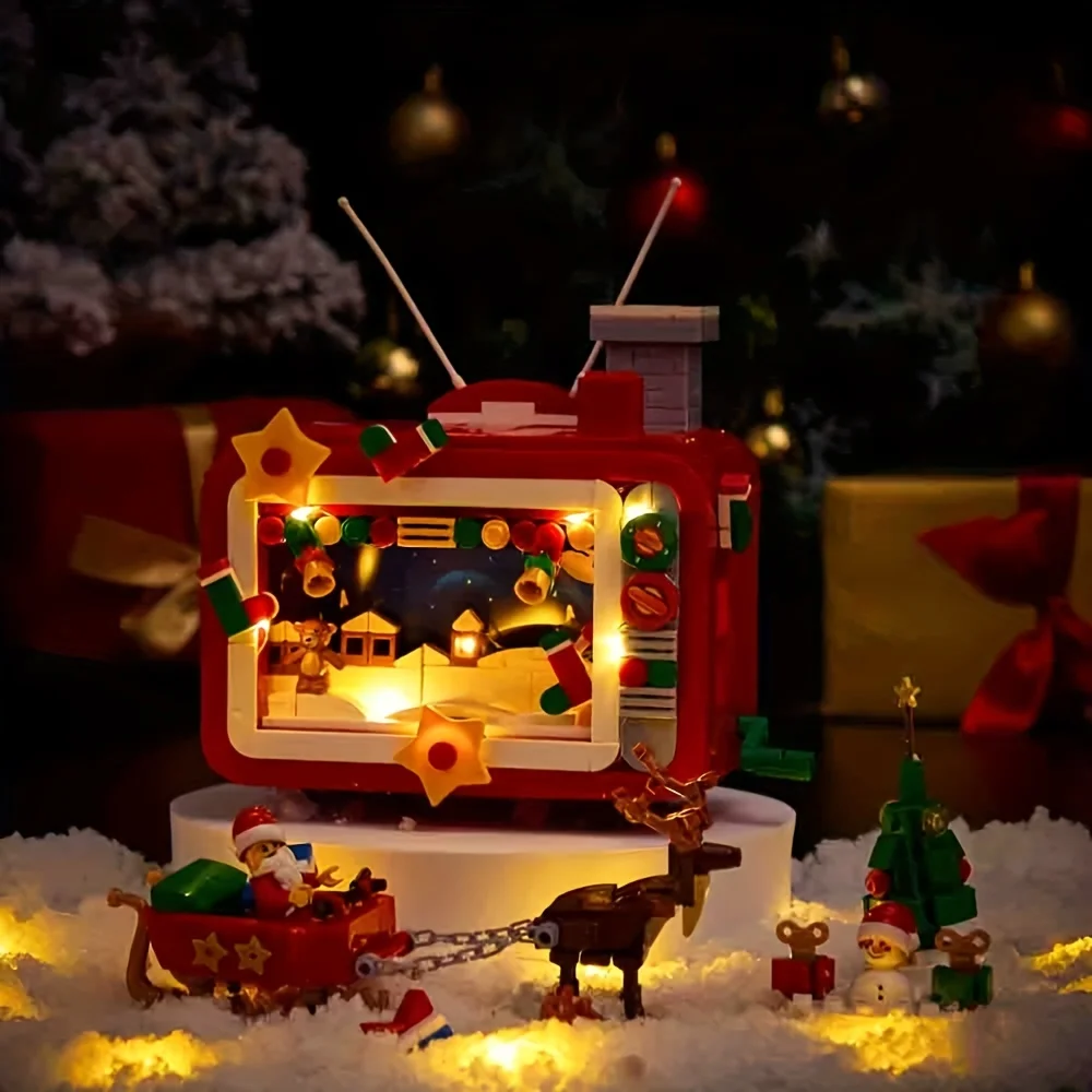 

Build Your Own Retro Christmas TV Display - Creative Ideas Decoration Building Set