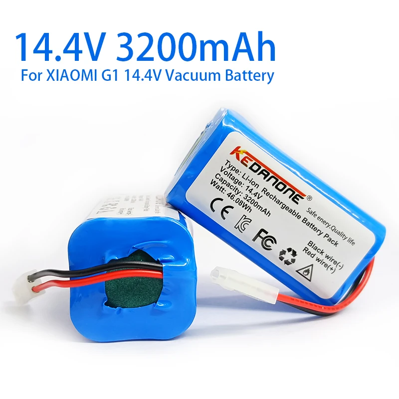 

4S1P 18650 14.4V 3200mAh Lithium Ion Battery,For Xiaomi G1 Robot Vacuum-Mop Essential MJSTG1 Robot Vacuum Cleaner Battery
