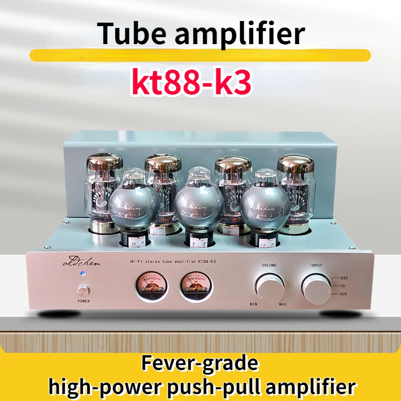Oldchen KT88 K3 Tube Fever Amplifier Home Theater Hi Fi Audio Amplifier with Bluetooth 5.0 Audio