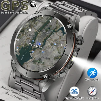 Per HUAWEI GPS Smart Watch 10ATM Impermeabile Built-in Dual-Band GNSS BT Chiamata Bussola MIL-STD 810H Grado Militare Smartwatch 2025