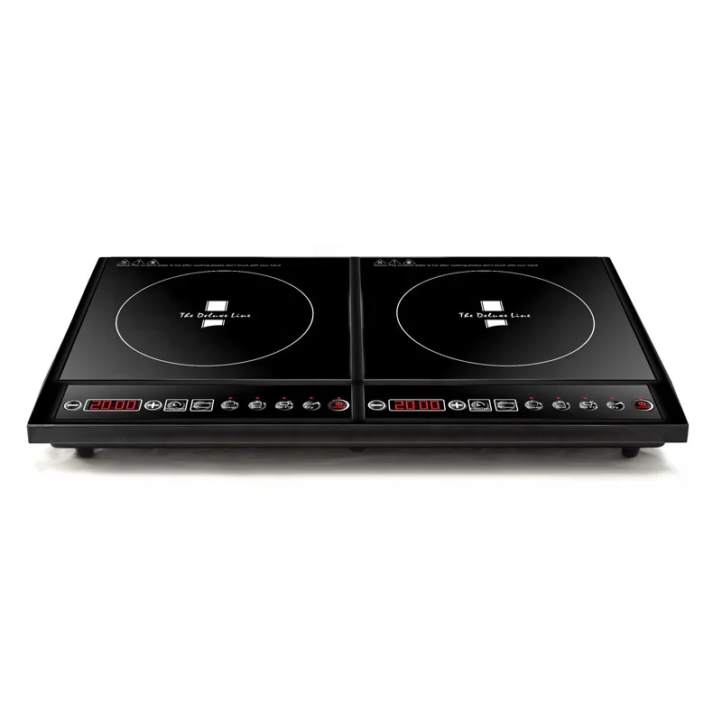 2 Burners Electric Hob Cook Top Stove Black Induction Ceramic Cooktop 110 V