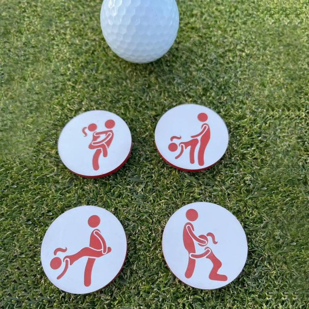 4Pcs/Set Position Marker Tools Easy to Install Golf Ball Markers Innovative Wooden Golf Ball Markers