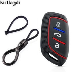 Premium Silicone Car Key Protective Cover - Sleek and Durable Design (Black oval set)