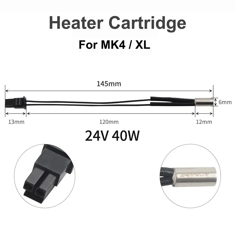 For Prusa MK4 Hotend with Heater Cartridge Heating Block Hardened Steel Nozzle for Prusa M4/ XL Hotend Extruder Parts image 4