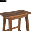 TOPMAX Farmhouse Rustic 2-piece Counter Height Wood Kitchen Dining Stools for Small Places, Walnut  3
