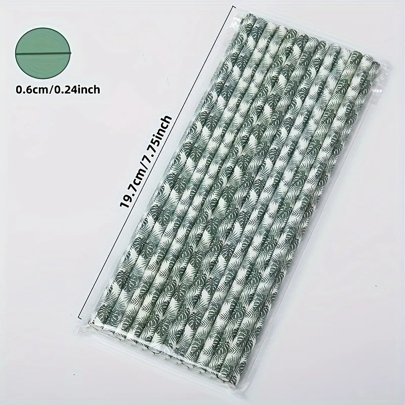 100pcs drinking peper straws disposable bulk boba bubble tea drinkware party decoration 6mm*197mm