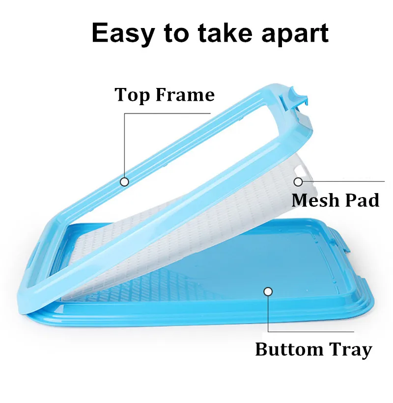 Mesh Plastic Dog Cat Toilet Litter Box Reusable Indoor Dog Toilet Trainer Tray Puppy Pad Mat for Small Cleaning Supply