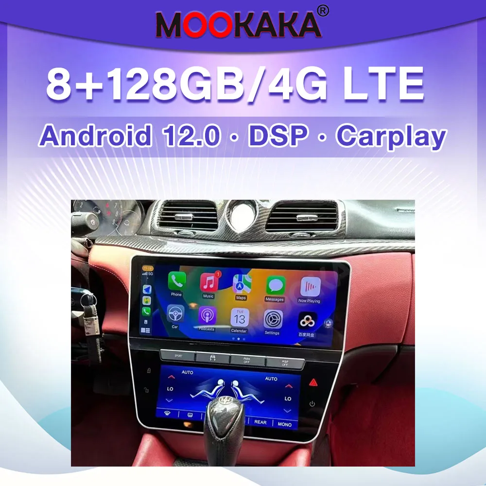 

For Maserati GT 2022 12.3 Inch Android 12 CarPlay Android 12 Car Multimedid player Auto Radio GPS Navigation Audio Stereo