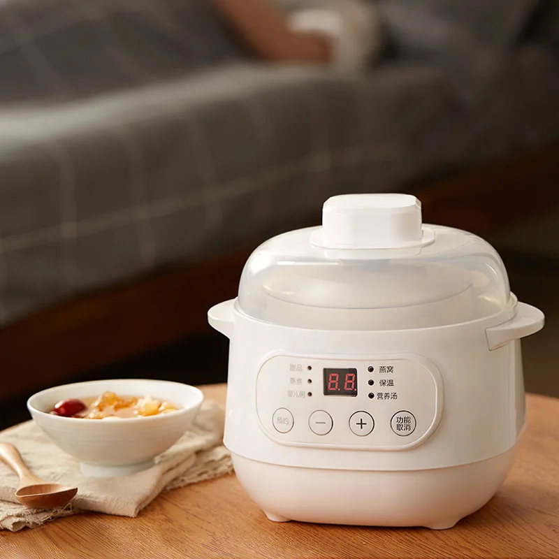 200W Electric Slow Cooker Food Steamer Stew Cup Multicooker Ceramic Pot  Cubilose Stew Pregnant Tonic Baby Supplement Food Warmer