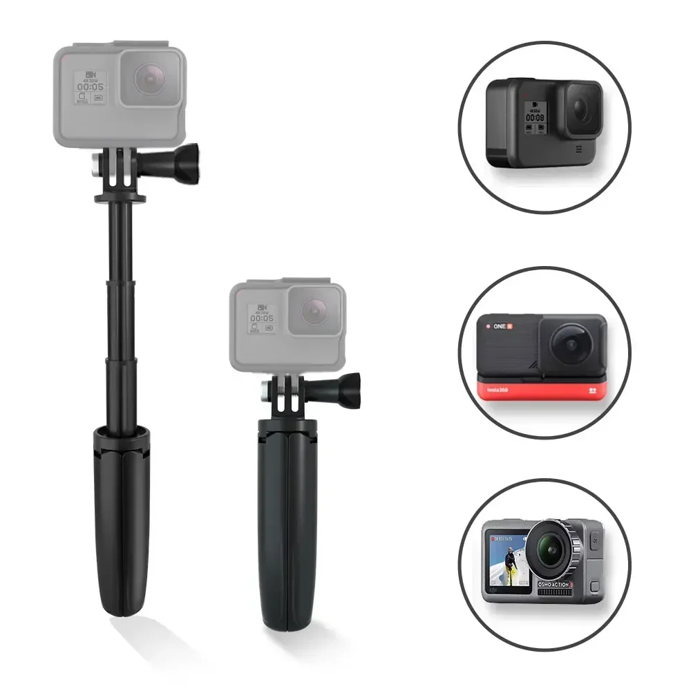 Per Gopro Vlog Treppiede Pieghevole Treppiede Mini Monopiede Portatile Per Go Pro Hero 11 10 Session Osmo Action Videocamere Accessori