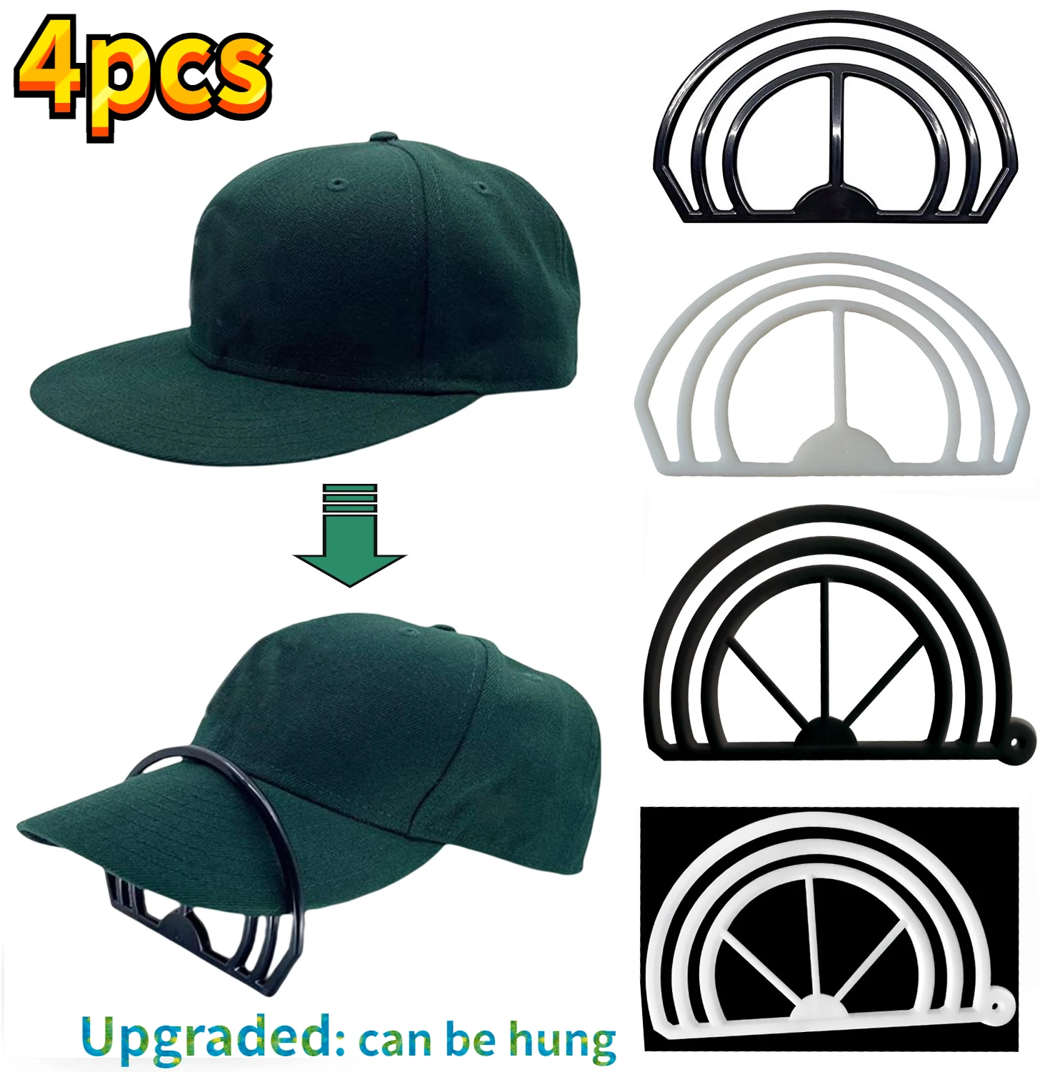 4pcs Hat Brim Bender Plastic Hat Rack Hat Shaper Portable Hat