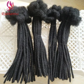 Estensioni di capelli umani 0.2/0.4/0.6/0.8cm, dreadlock fatti a mano, extension di capelli Remy brasiliani, colore nero naturale per donna