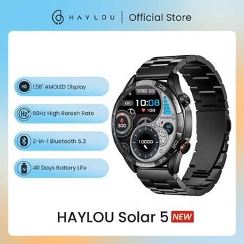HAYLOU reloj inteligente Solar 5 para hombre, dispositivo con llamadas de voz, Pantalla AMOLED de 1,58 pulgadas, 60Hz, monitoreo de salud 24H, deportivo 1 HAYLOU reloj inteligente Solar 5 para hombre, dispositivo con llamadas de voz, Pantalla AMOLED de 1,58 pulgadas, 60Hz, monitoreo de salud 24H, deportivo 1
