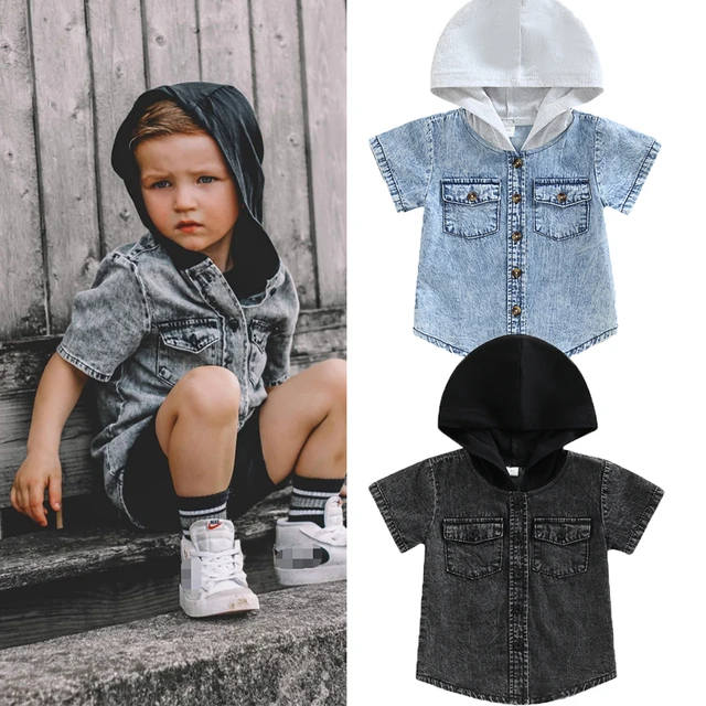 Fashion Soft Light Blue Boys' Short Sleeve Denim Shirt by Fly Jeans - China  Boys Clothes and Boys Overshirt price | Made-in-China.com