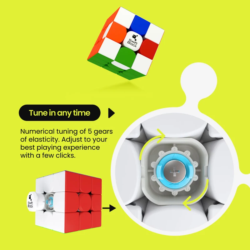 Speed Cube GAN Swift Block 355S 3x3 Magnetic Magic Cube Puzzle Children's Toy Professional