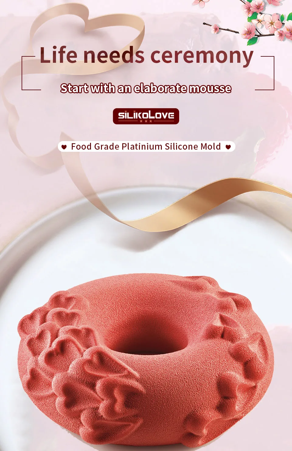 SILIKOLOVE 29 Hot Designer Silicone Pastry Mold for Baking Mousse Cake Mold 3D Chiffon Brownie Pan Homemade Desserts Tools