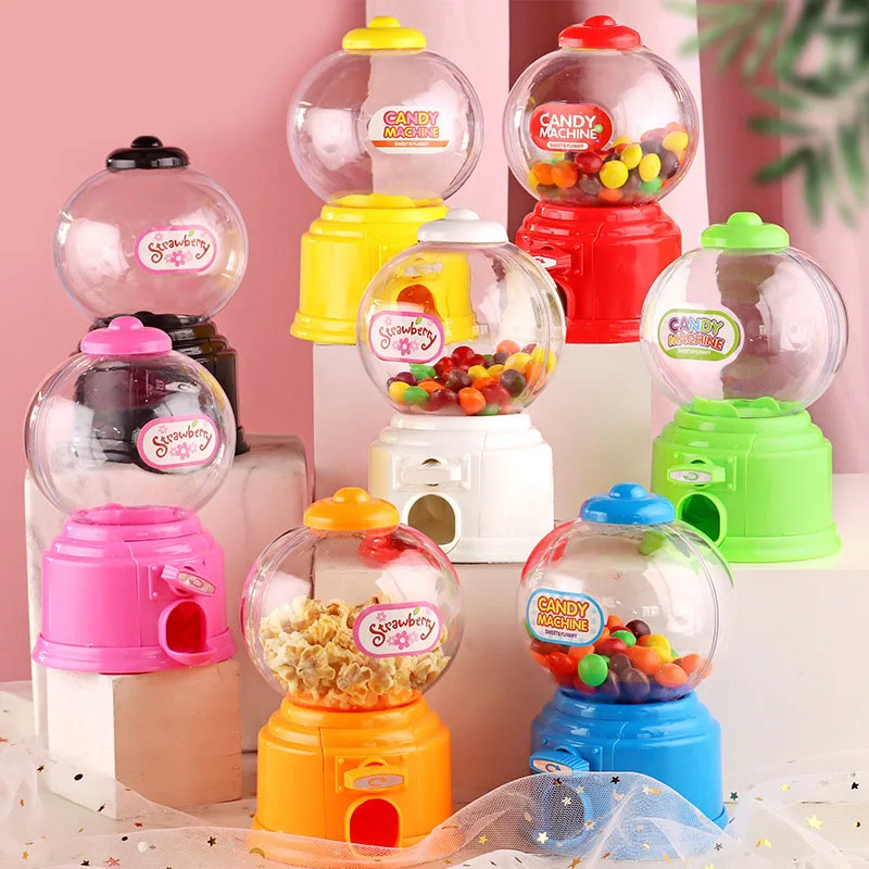 Cute Sweet Mini Candy Machine Kids Bubble Gift Children Bank Toys Dispenser Gumball Coin Saving Box Piggy Bank Home Decor