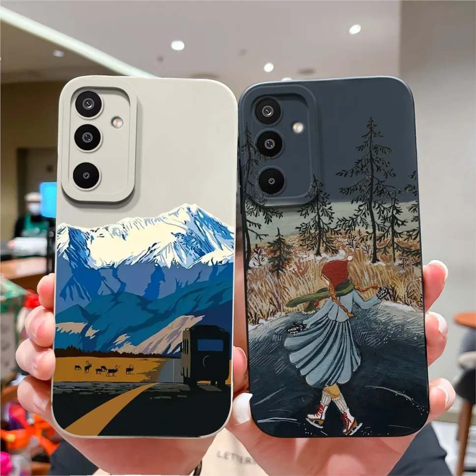 Fashion Pretty Sweet Girl Soft Liquid Silicone Protective Phone Case Cover