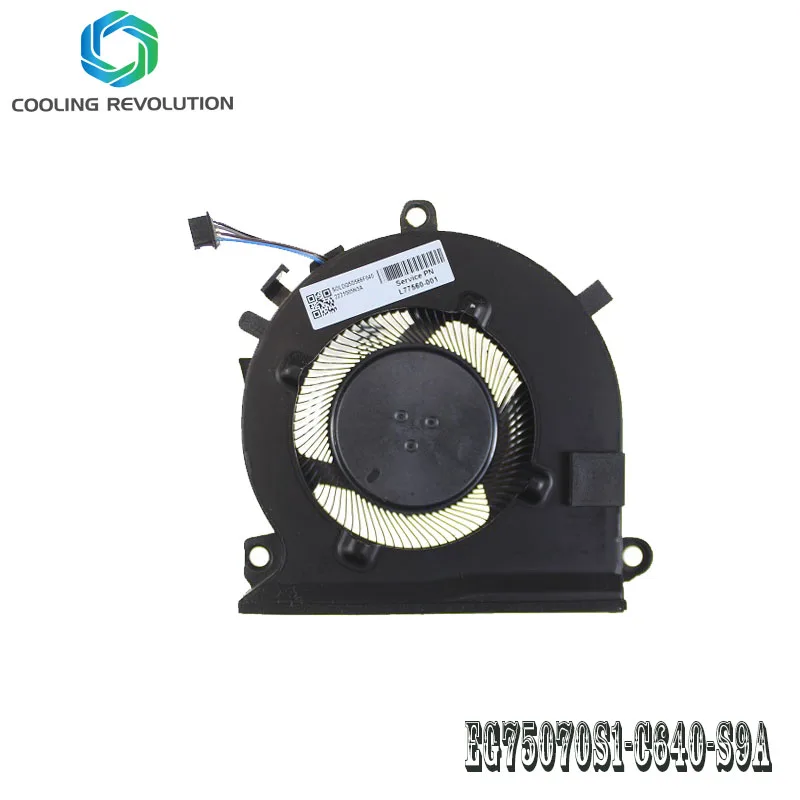 Ventilador de Refrigeração Eg75070s1-c640-s9a Dc5v 2.50w da Cpu do Portátil para o Jogo 15-ec 15-ec0016ax 15-ec0 L77560001 do Pavilhão de hp