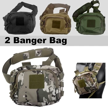 Borsa a Tracolla 2 Banger Bag a Sgancio Rapido, Borsa Portaoggetti per Caricatori AR M4, Borsa a Tracolla per Attrezzatura da Tiro e Caccia in Nylon