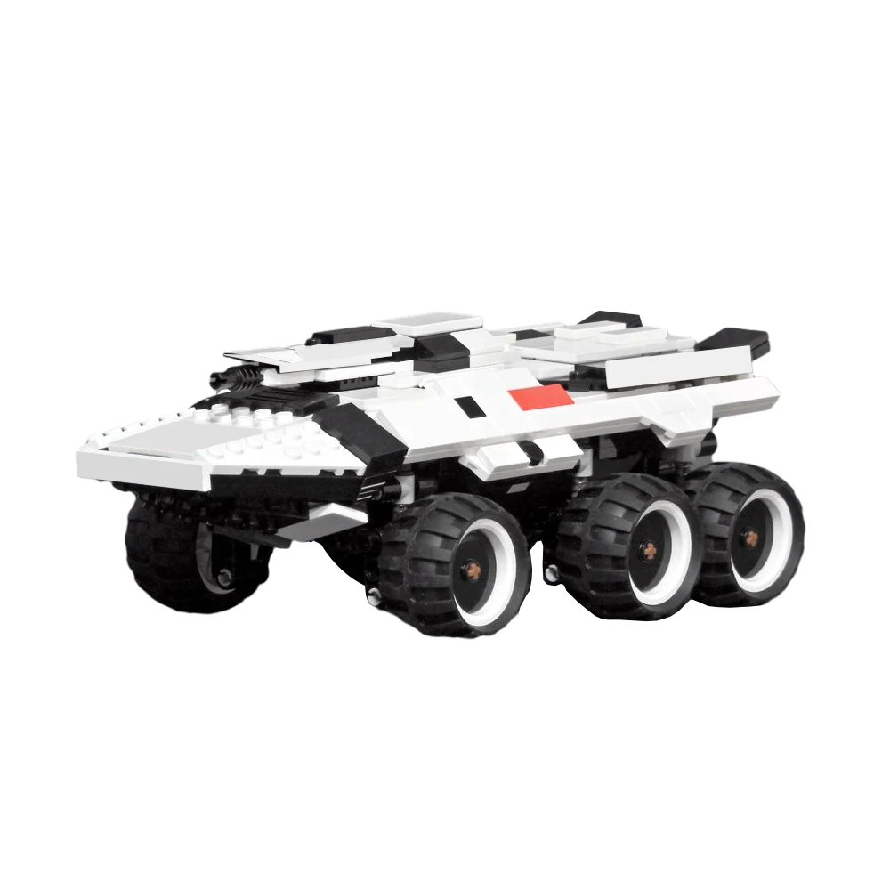 

MOC Bricks War Tank M35 Mako-Mass Effect Land Chariot Building Blocks Set Assemble Vehicle Car Toys For Children Birthday Gifts